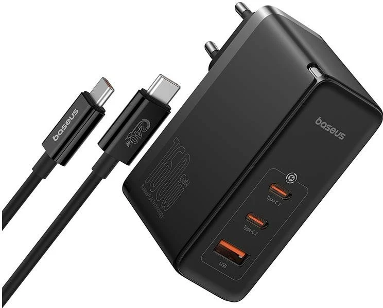 Karikues Baseus GaN5 Pro 2x USB-C + USB 160W, zi