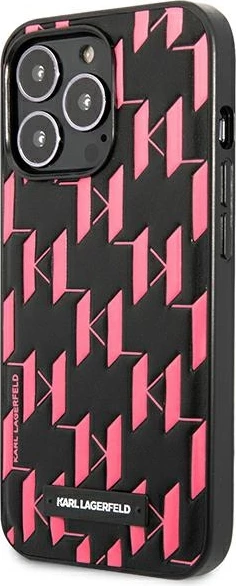 Mbështjellës Karl Lagerfeld Monogram Plaque për iPhone 13 Pro Max 6.7", Rozë