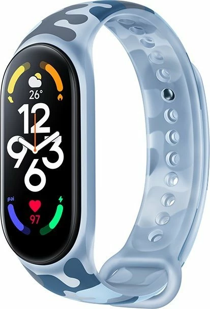 Rrip Smartwatch Xiaomi M2203AS1 për Smart Band 7, TPU, 255.6 x 20.58 mm, khaki blue