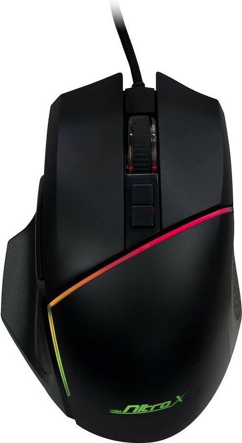 Maus gaming Inter-Tech AC GT-100, me kabllo, me ndriçim LED, i zi