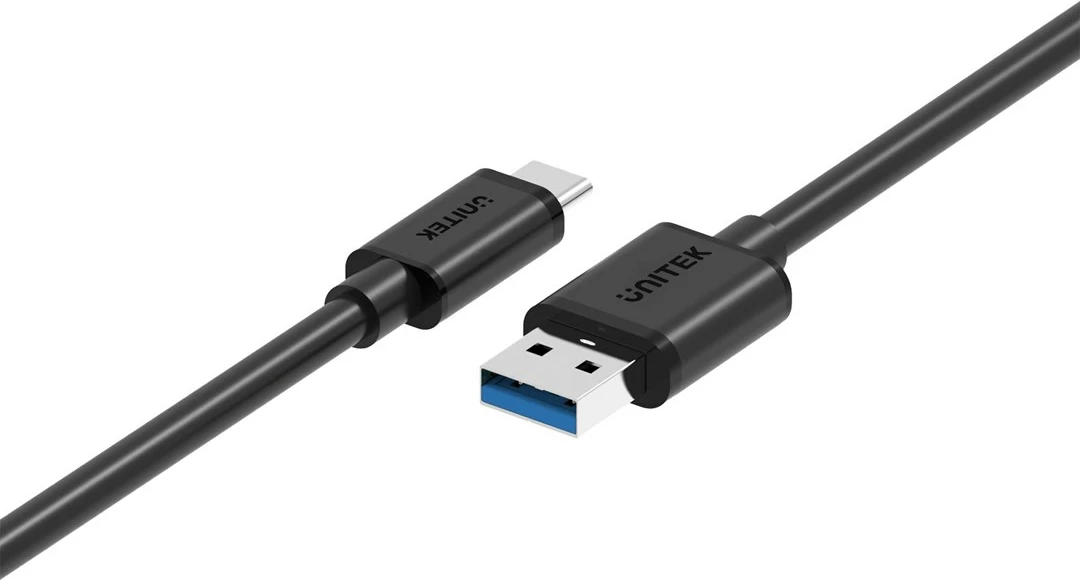Kabllo USB 3.2 Gen 1 UNITEK Y-C474BK, USB A / C, e zezë