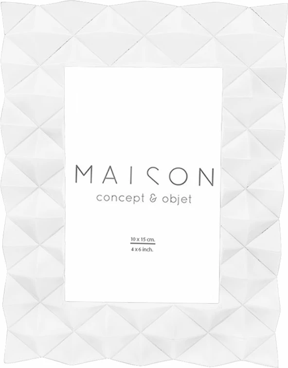 Kornizë foto VIRO, polirezine, xham, e bardhë, 16x2x22cm