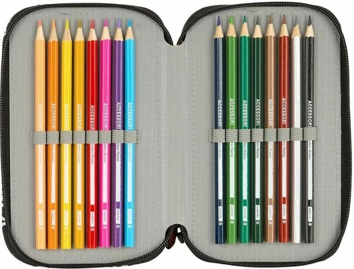 Kuti për lapsa FC Barcelona triple filled 37 copë, e zezë