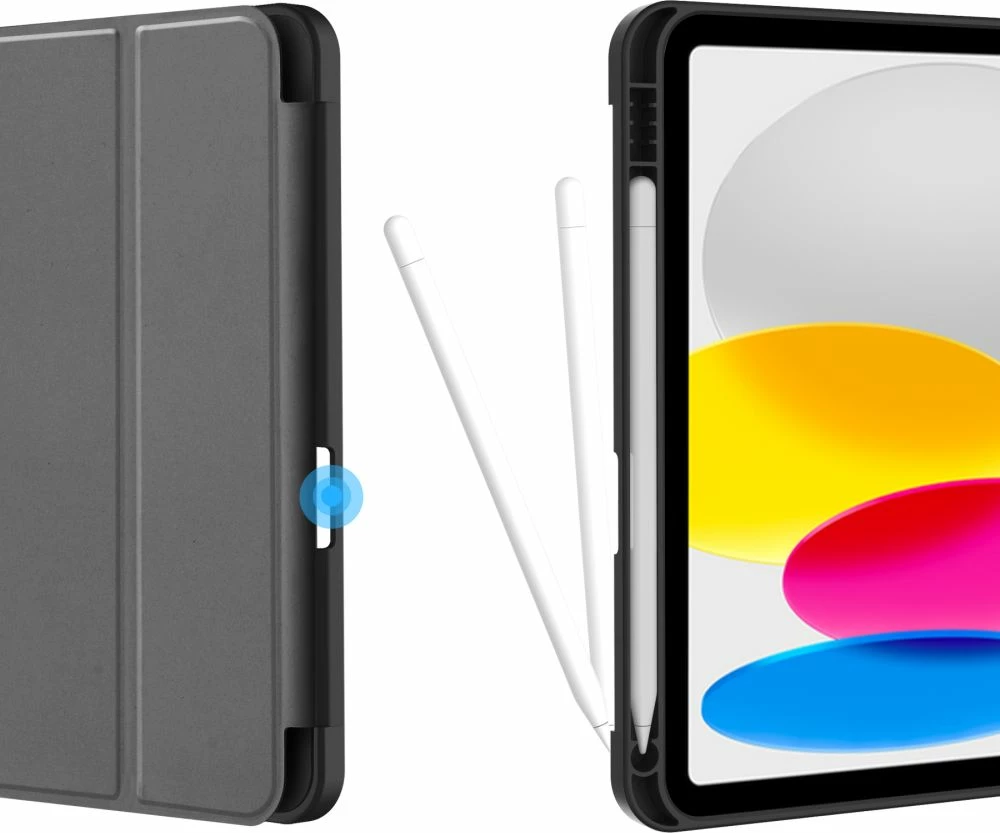 Mbështjellës Tech-Protect SC Pen për iPad 10.9" (2022), silikon, me mbajtëse, i zi