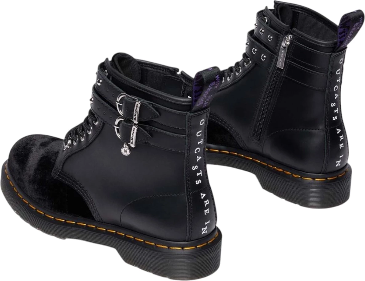 Çizme për femra Dr. Martens 1460 Wdn Smooth+Velvet, të zeza [Madhësia: 39]