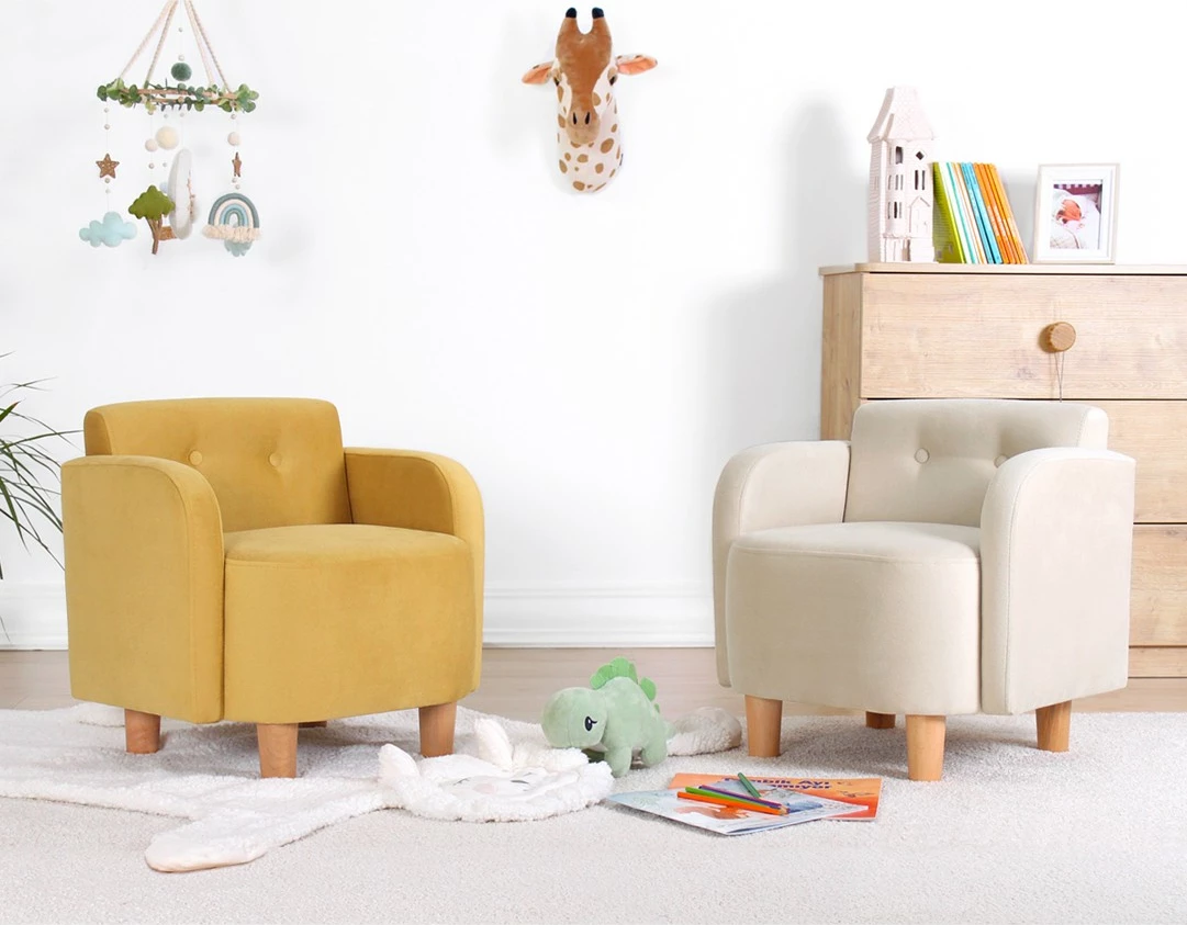 Karrige për fëmijë, model Wing, Atelier del Sofa, Volie, e verdhë