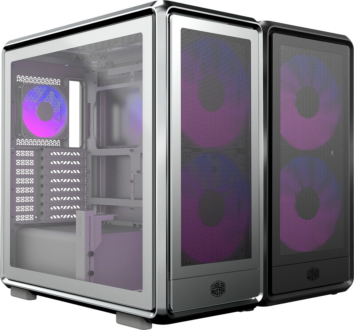 Kasë Cooler Master MasterFrame 600 Mesh ARGB, Midi Tower, Tempered Glass, argjendtë