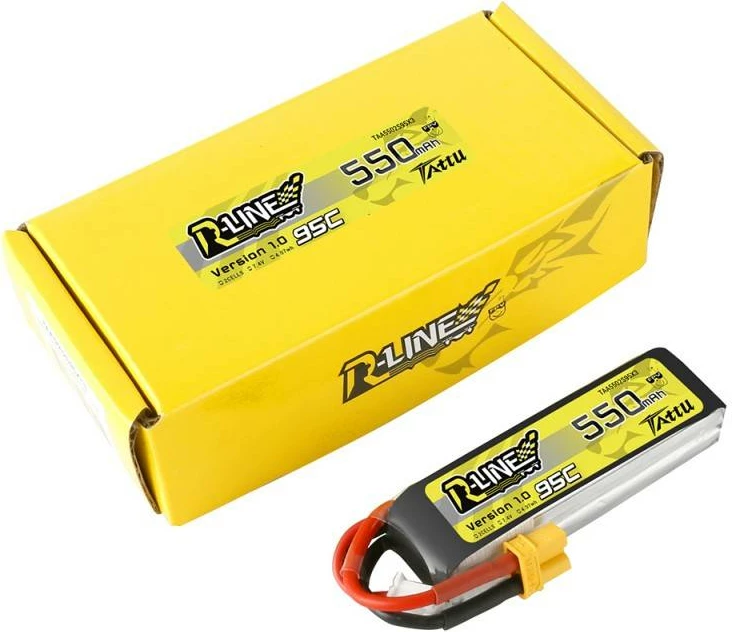 Bateri Tattu R-Line 550mAh 7.4V 95C 2S1P XT30