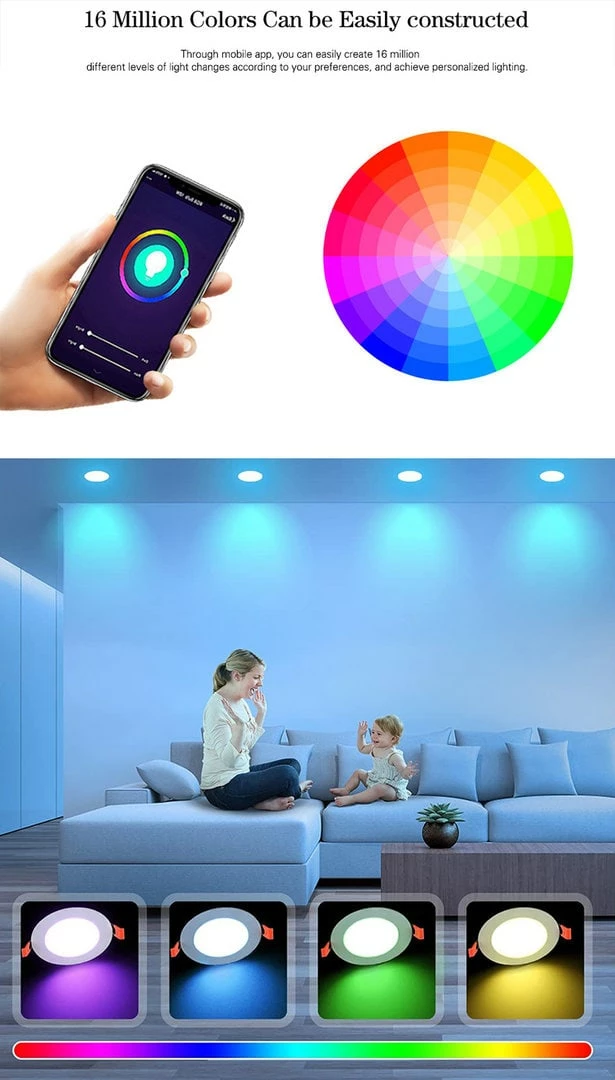 Llambë Tech Time WIFI Downlight Smart LED Bulb- Smart Tuya APP
