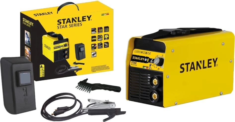 Aparat saldimi inverter Stanley STAR7000, 7.0 kW, 5-100A, verdhë/zi, set me aksesorë
