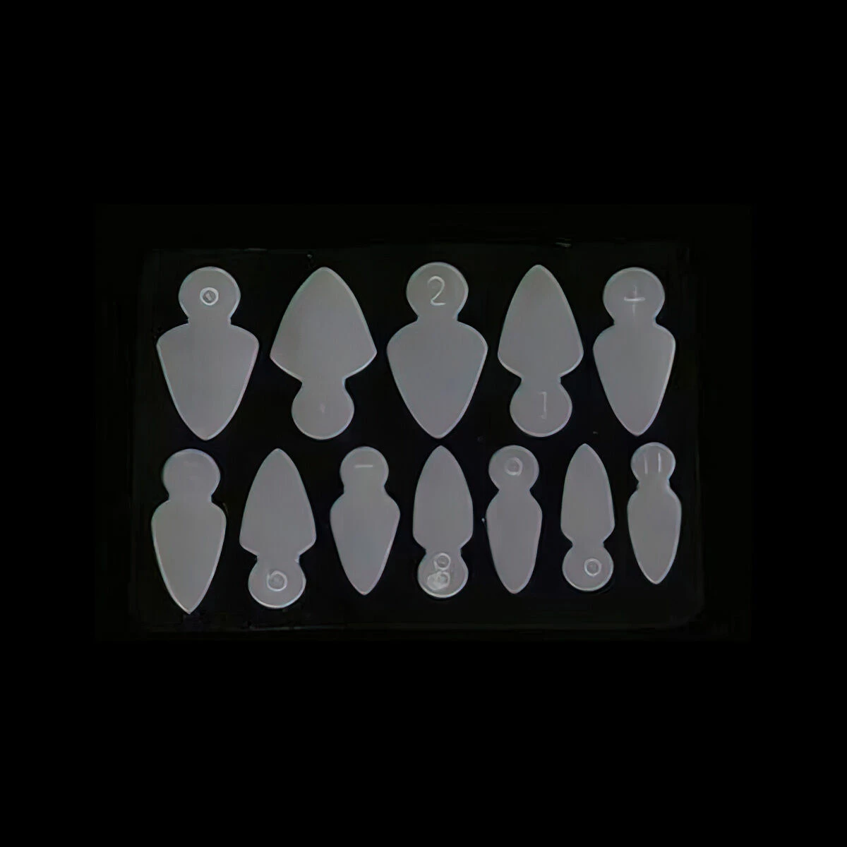 Forma silikoni për thonj Excellent PRO Dualform C për femra, 12 copë