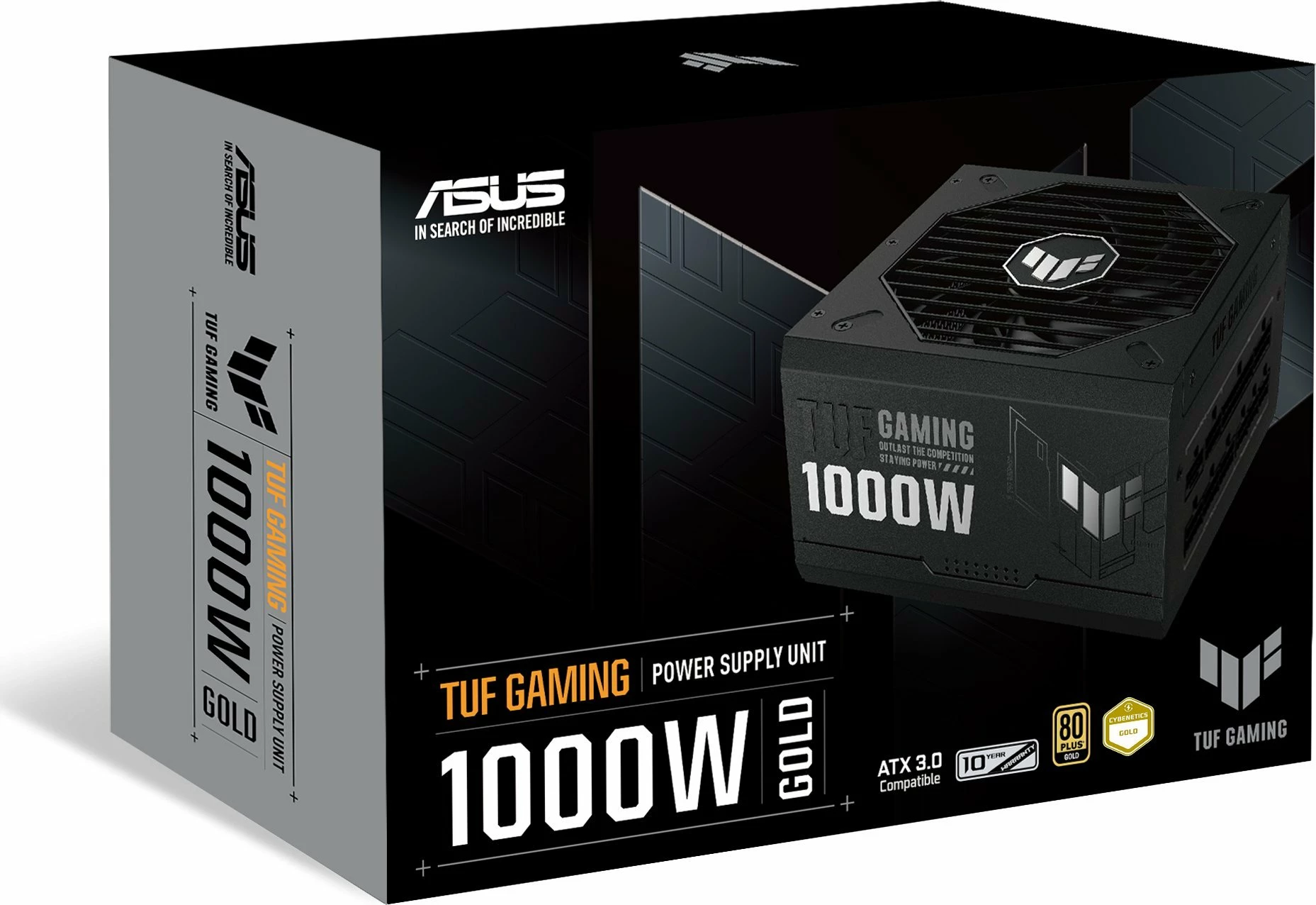 Furnizues energjie PC Asus TUF Gaming 1000W 80 Plus Gold ATX 3.1 Fully Modular, e zezë