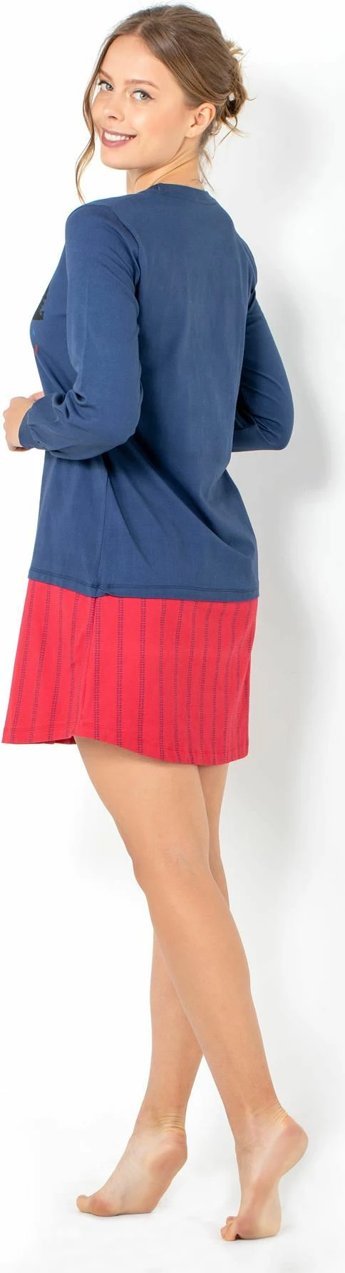 Këmishë nate Jumeon, ngjyrë e kaltër e errët, 002-000726