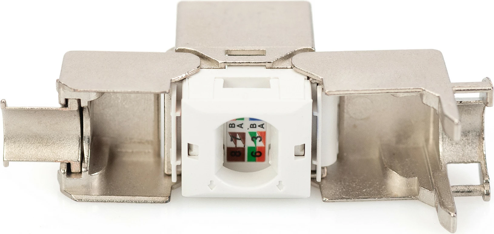 Keystone Jack Digitus Cat6A RJ45-LSA i ekranizum 500MHz, 8 copë, Silver