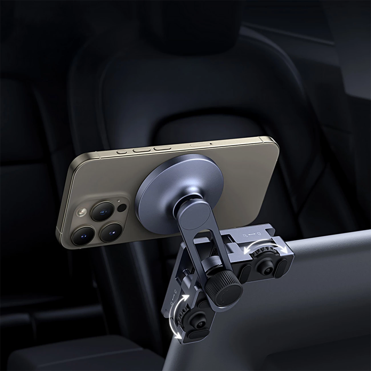 Mbajtës magnetik për celular Baseus MaxView, për ekran makine, MagSafe, Gri