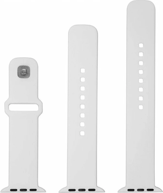 Rrip Smartwatch Fixed Sporty FIXSST2-436-WH për Apple Watch 38/40/41 mm, silikon, 160-225 mm, i bardhë, set 3 copë