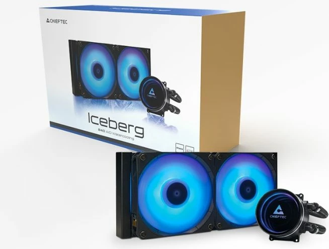 Ftohës uji AIO për CPU CHIEFTEC Iceberg CLC-240-RGB 240mm A-RGB, i zi