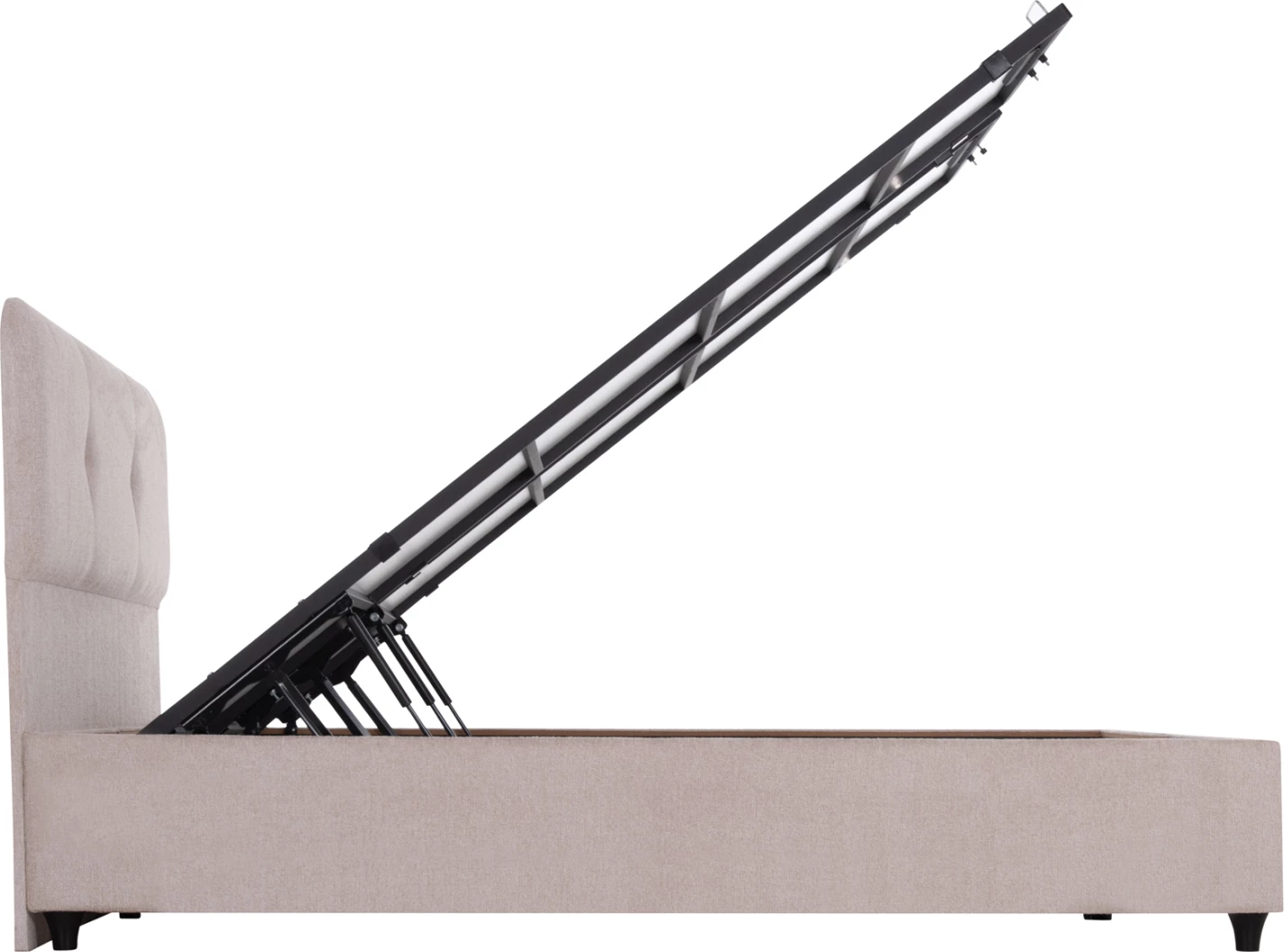 Krevat dopio me hapësirë për depo, stof bezh, DOLORES FH631.32, për dyshek 160x200cm