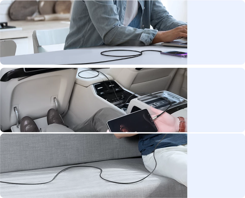 Kabllo USB-C në USB-C Joyroom Star-Light Series SA27-CC5, 1.2m, 100W, e zezë