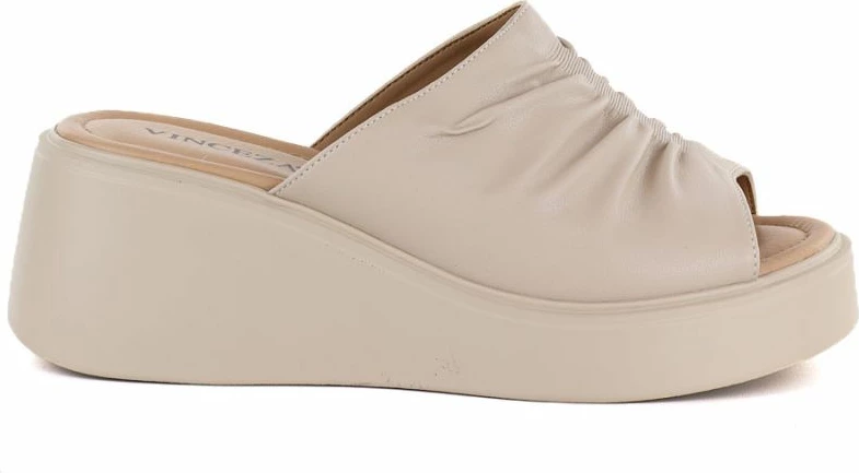 Sandale me platformë për femra Vinceza 66949, bezhë