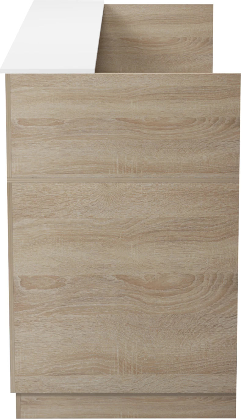 Tavolinë recepsioni KRONIC, melaminë sonoma/bardhë, FH2156.01, 180x70x110 cm