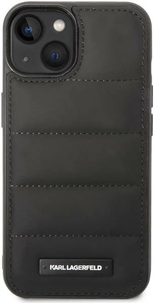 Mbështjellës Karl Lagerfeld KLHCP14SPSQAK për iPhone 14, 6.1", hardcase, i zi