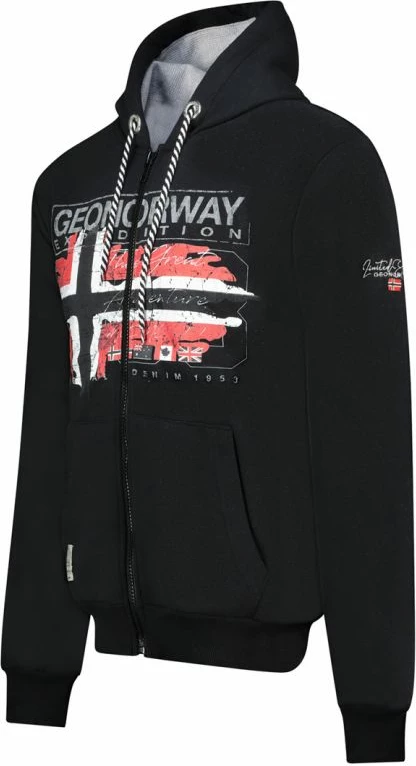 Duks me kapuç për meshkuj Geographical Norway, i zi