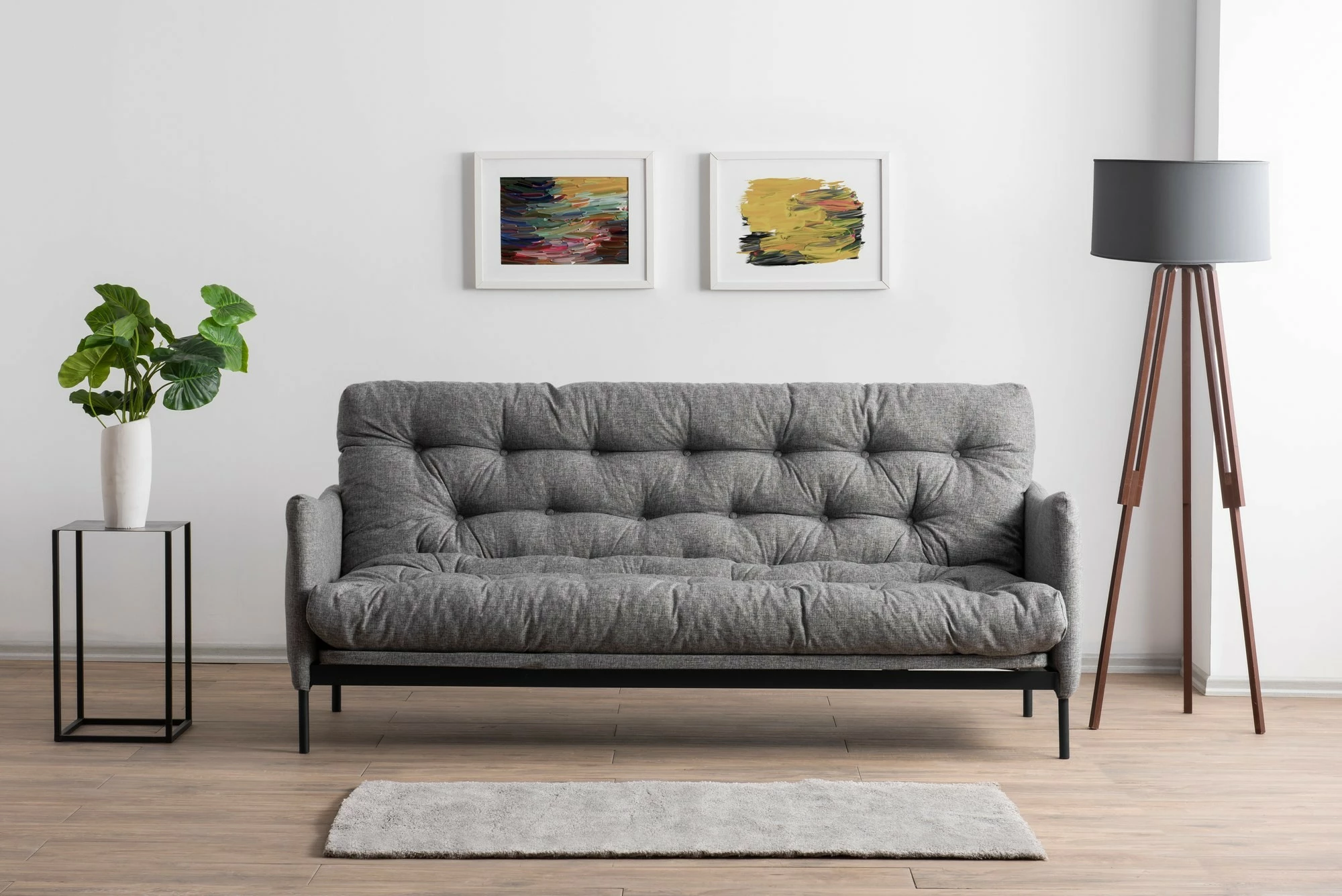 Divan-krevat me 3 vende, Atelier del Sofa, ngjyrë gri e çelët
