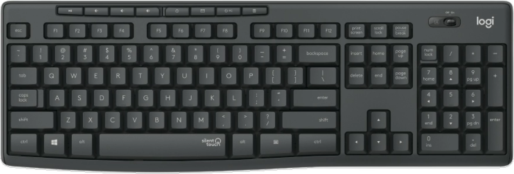 Set tastierë dhe maus Logitech MK295 Silent Wireless Combo, QWERTZ, i zi