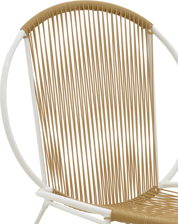 Karrige Dapper metalike e bardhë-pe natyrale 64.5x74.5x76cm