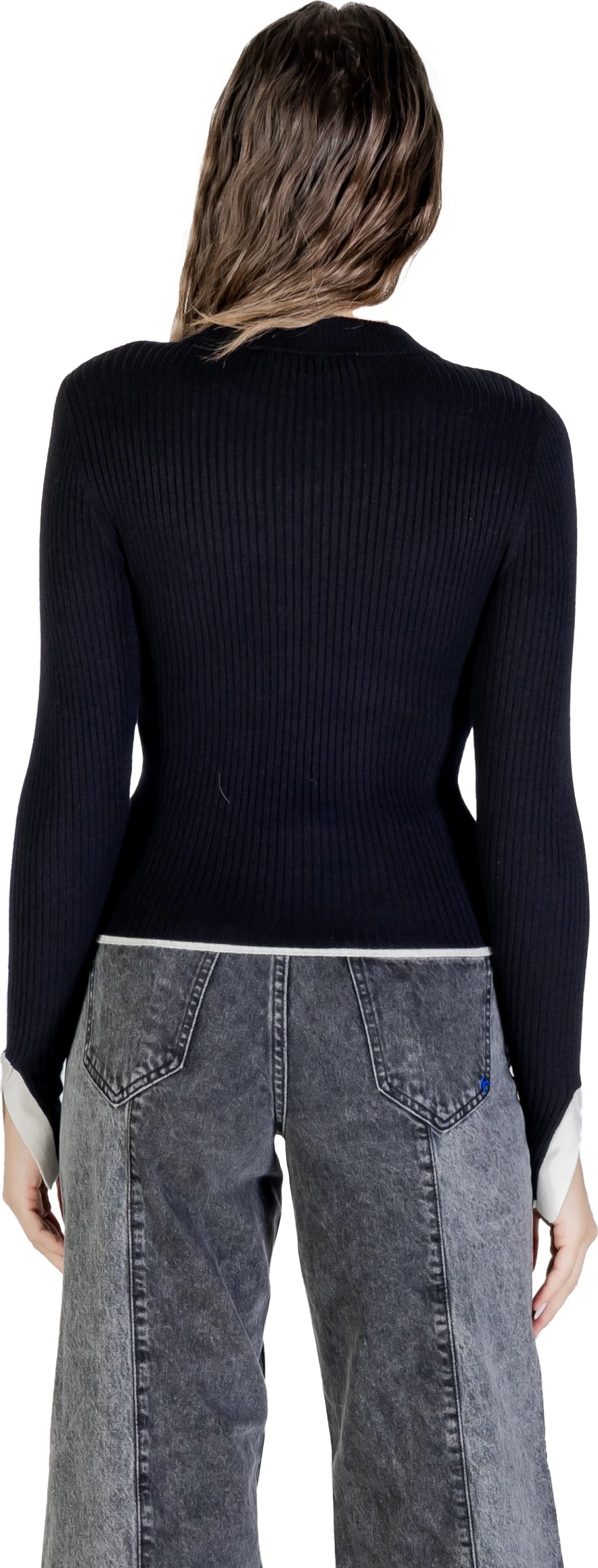 Xhemper për femra Karl Lagerfeld Jeans KLJ Mock Neck A3W18006, i zi [Madhësia: L]