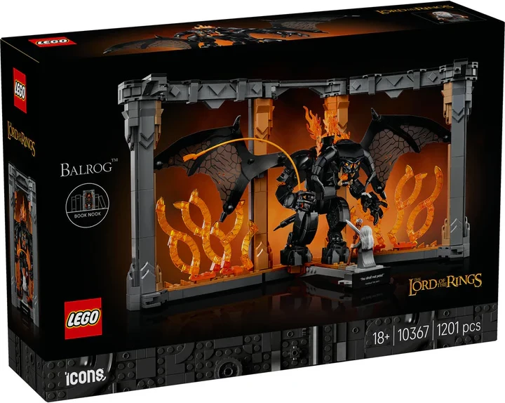 Set LEGO Icons The Lord of the Rings Balrog Book Nook 10367, 1201 copë, 18+