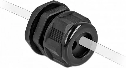 Glandë kablloje DeLOCK PG21, hyrje të dyfishta, IP68, për kabllo 8 mm, 2 copë, e zezë