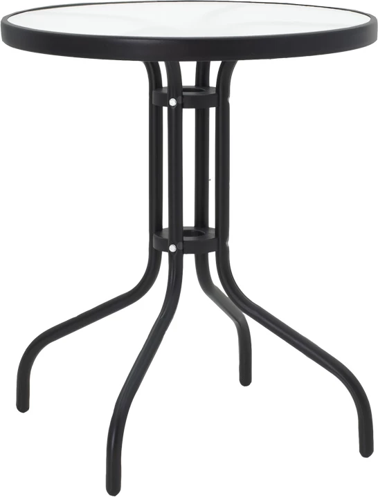 Set tavoline me karrige për terasë, metal i zi, Watson-Pomedon, 3 copë