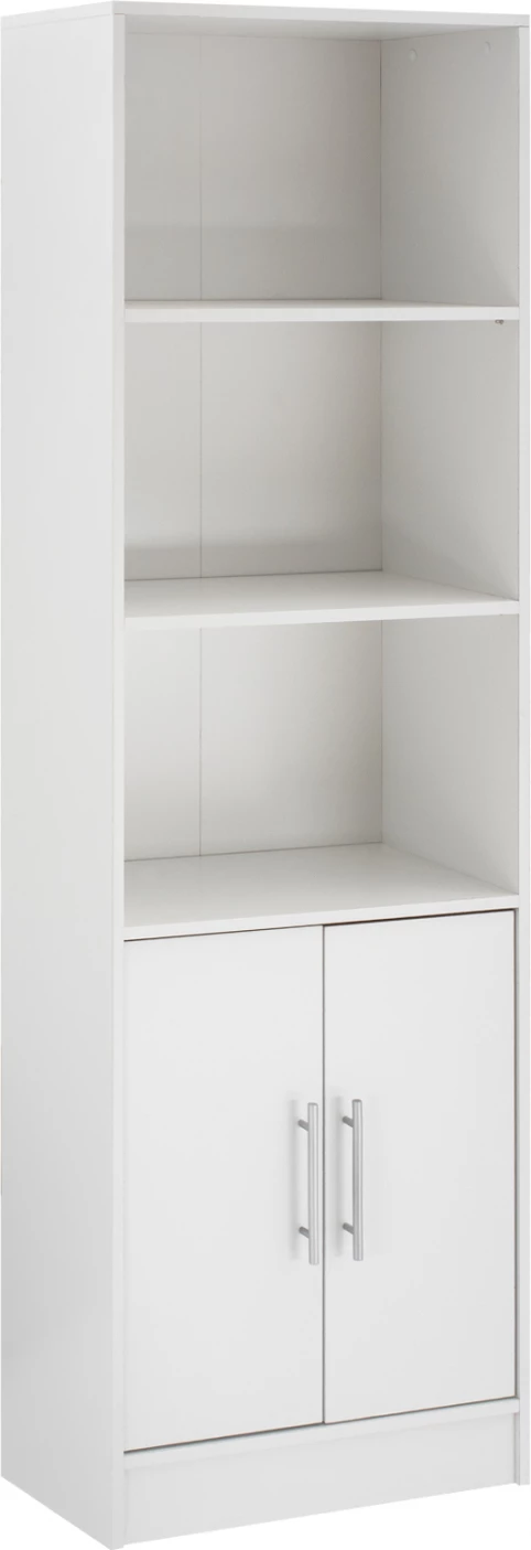 Raft librash nga melamina, ngjyrë e bardhë, FH2027.05, 60x30x180 cm