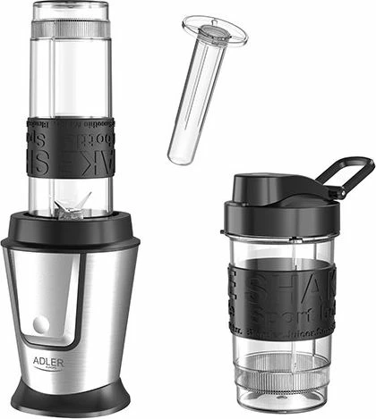 Blender personal Adler AD 4081 800W, 2 shishe 570ml/400ml, argjend