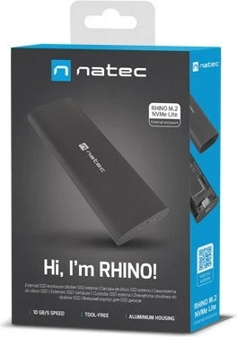 Kasë NATEC NKZ-2286 për SSD M.2, USB Type-C, e zezë