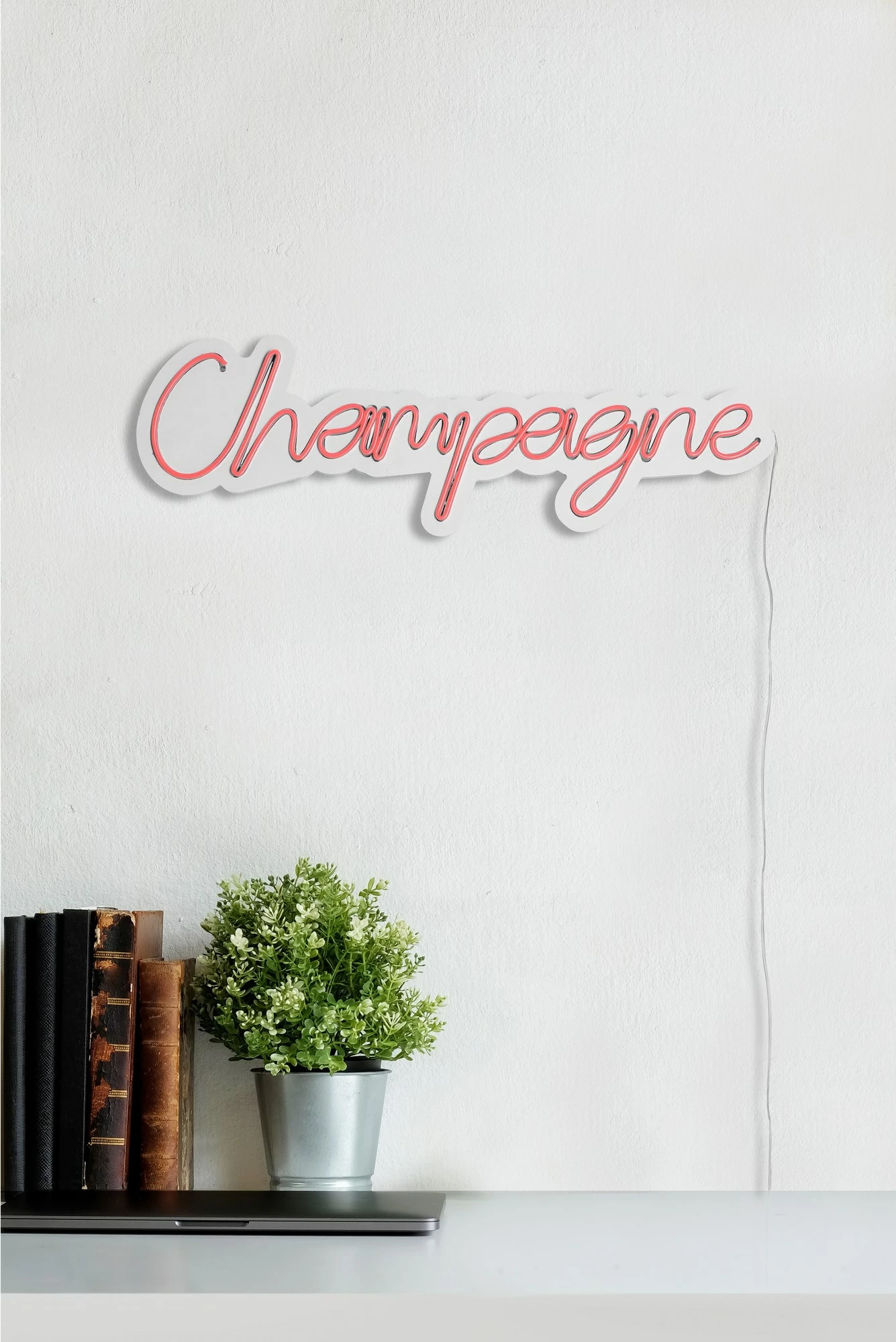 Dritë dekorative LED për mur, plastikë, ngjyrë rozë, Champagne