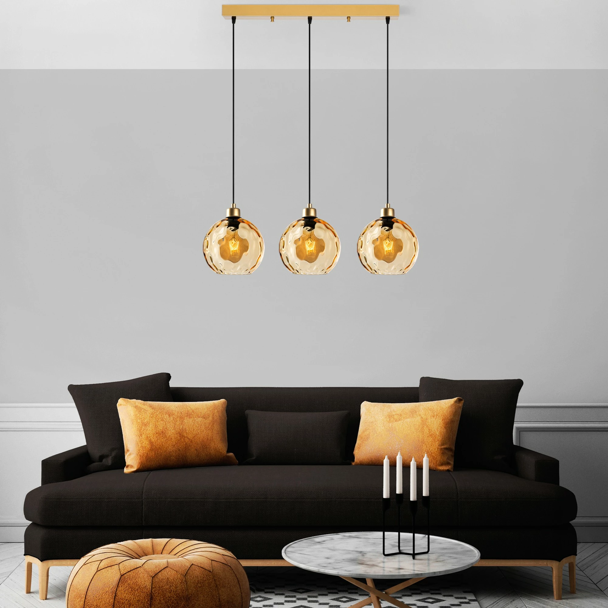 Llambadar Opviq, Benek, ngjyrë e verdhë, 70x20x120cm