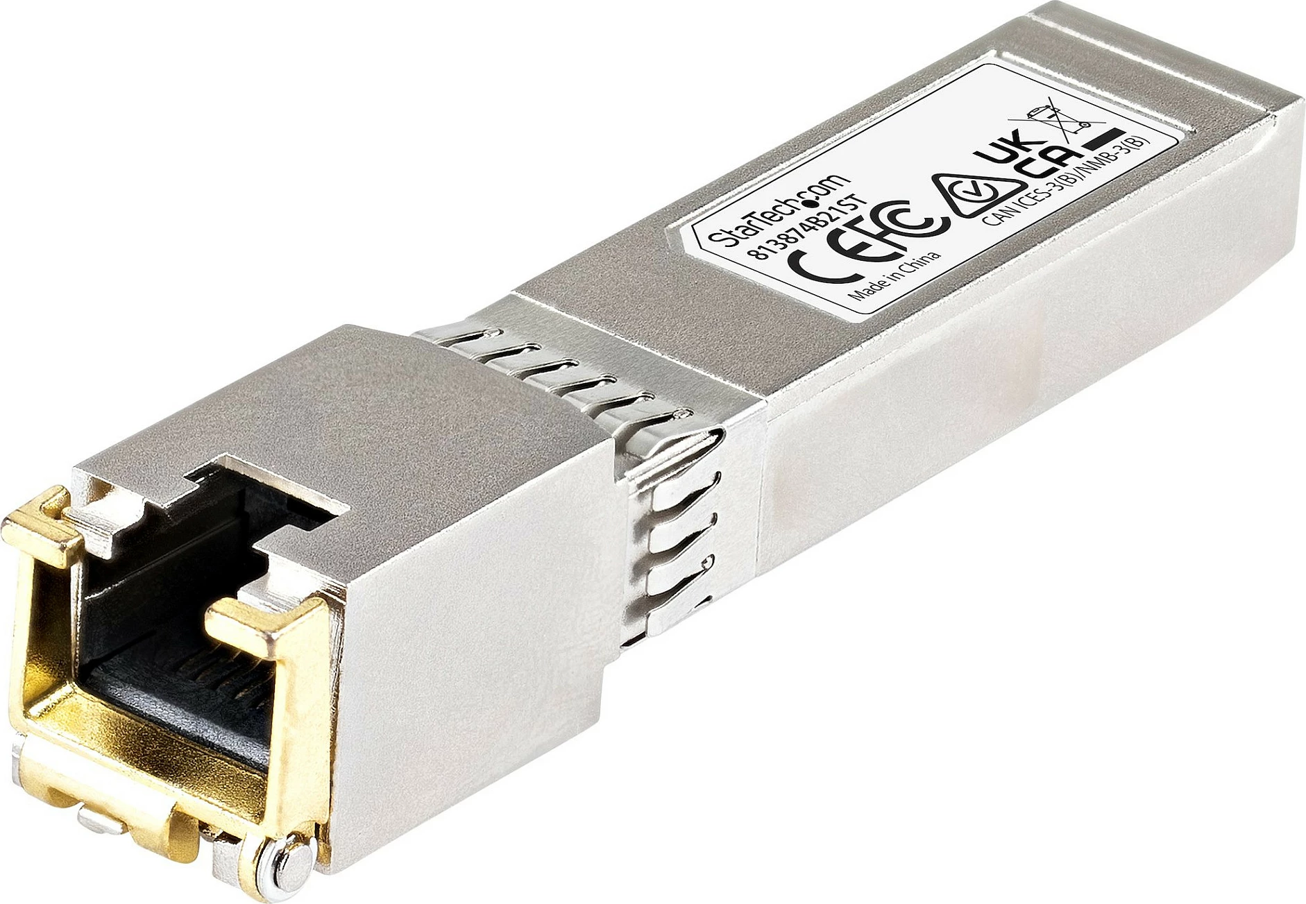 Modul SFP+ StarTech HPE 813874-B21 kompatibil, 10GBASE-T RJ45, 10Gbps, 30m, argjendtë