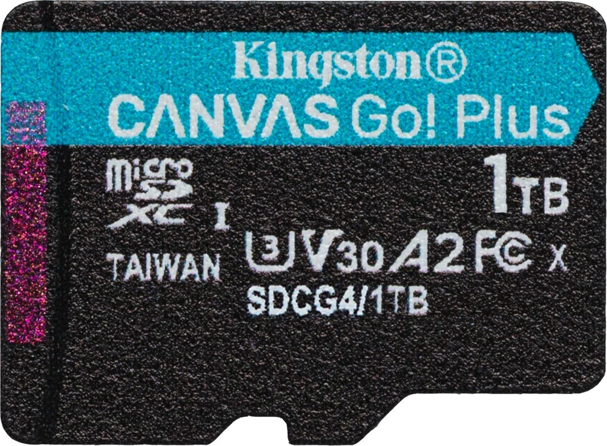 Kartelë memorie microSDXC Kingston Canvas Go Plus Gen4 1TB me adapter, E zezë