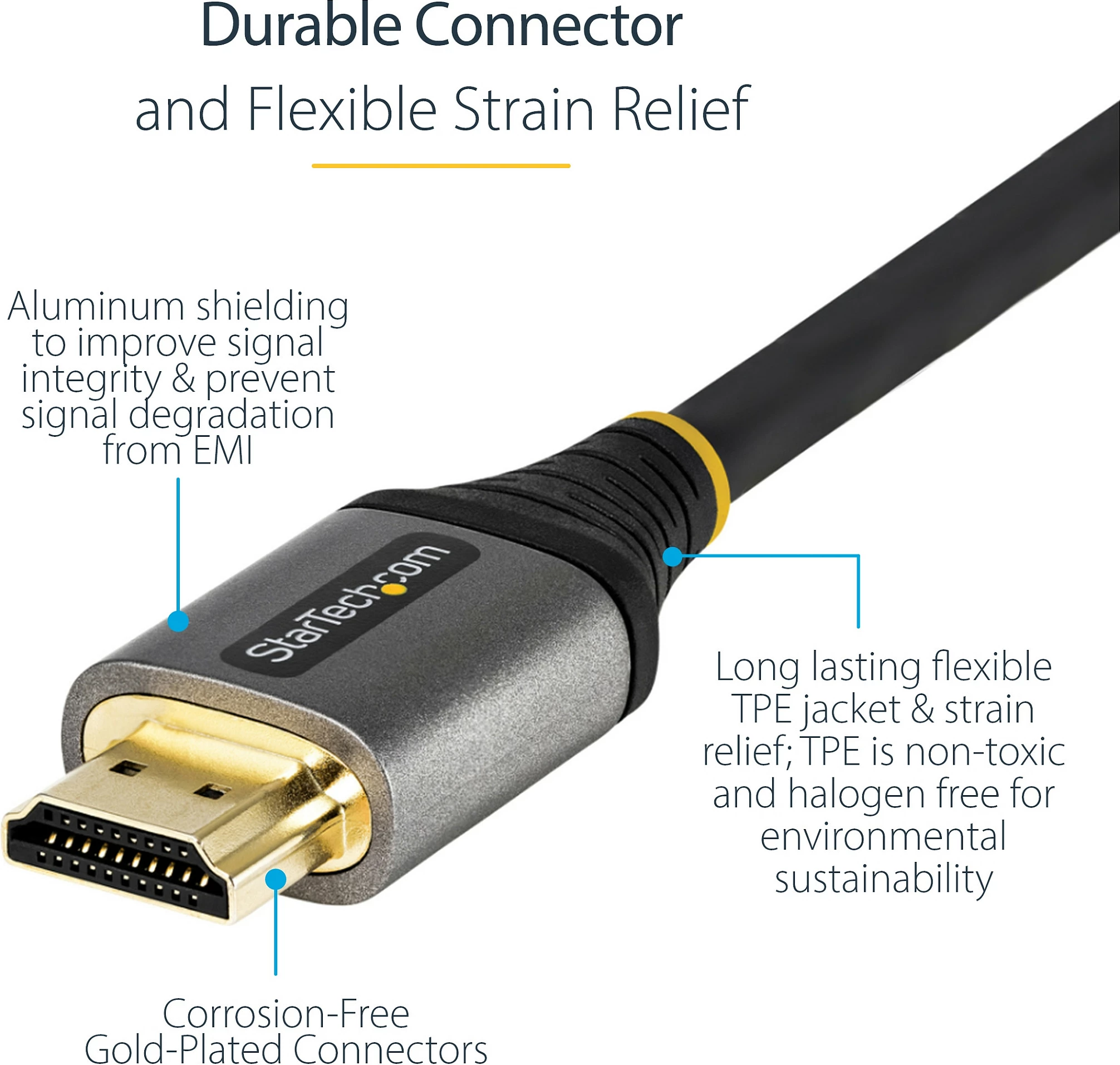 Kabllo HDMI StarTech Premium Certified HDMI 2.0b, 3m, 4K 60Hz, HDR10, ARC, 18Gbps, e zezë
