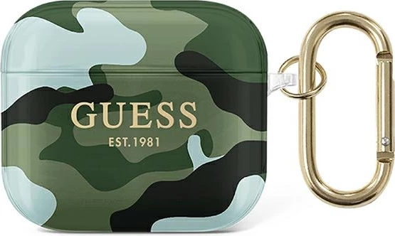 Mbështjellës Guess GUA3UCAMA për AirPods 3, Camouflage, Jeshil