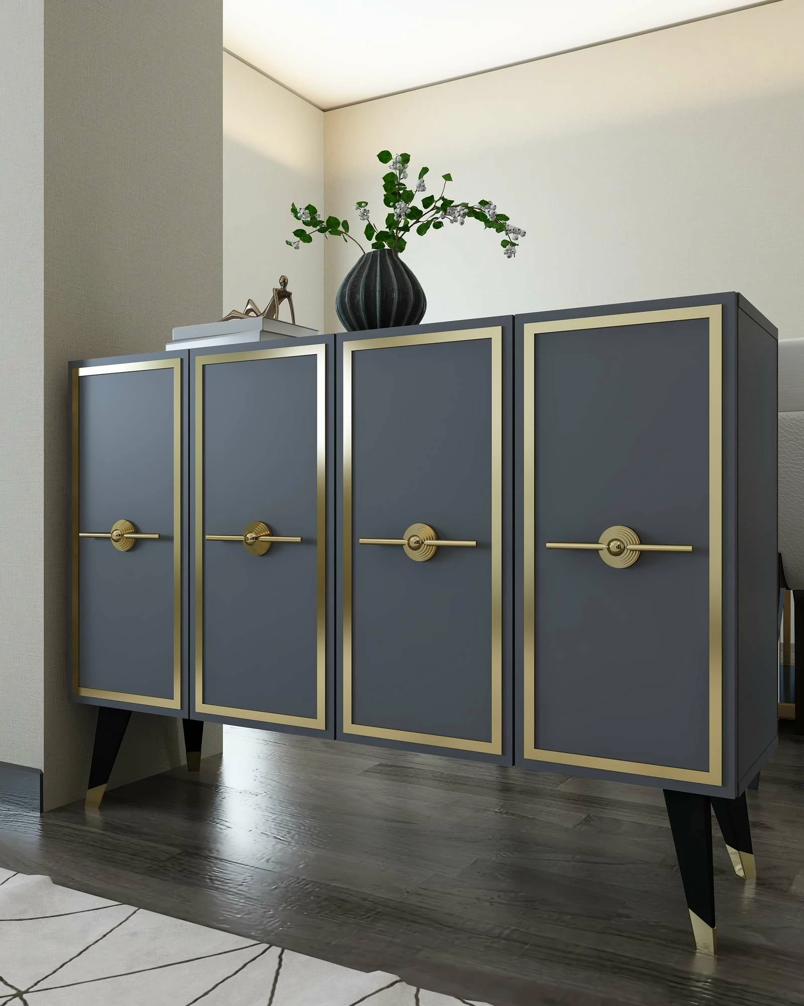 Konsol Skye Decor, anthracite, gold, 8174KM-32