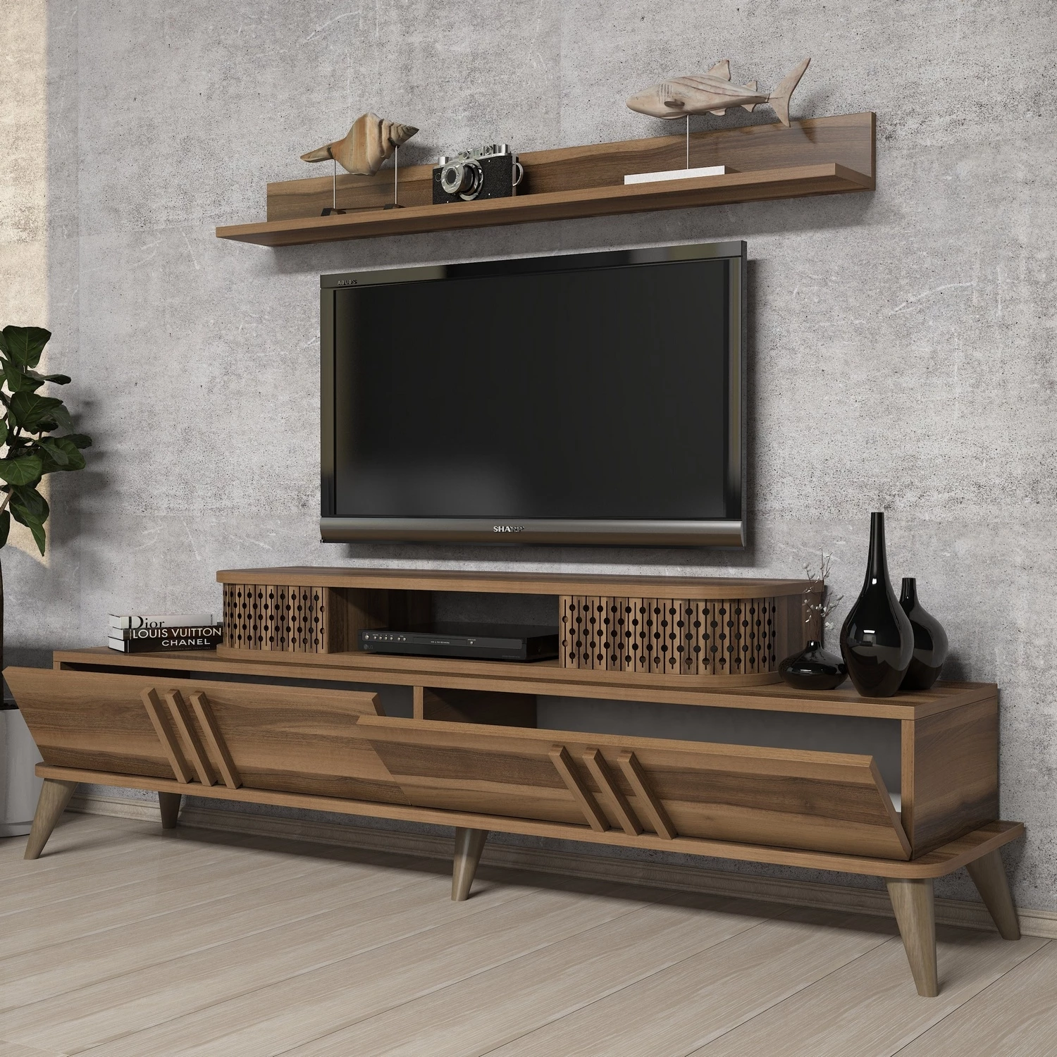 Set mobiljesh për dhomë dite, ngjyrë arre, Eylül