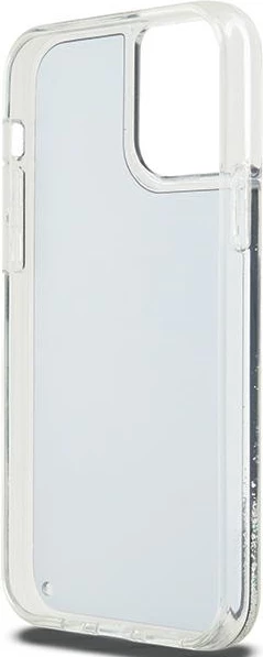 Mbështjellës DKNY Liquid Glitter Big Logo për iPhone 12/12 Pro, i zi