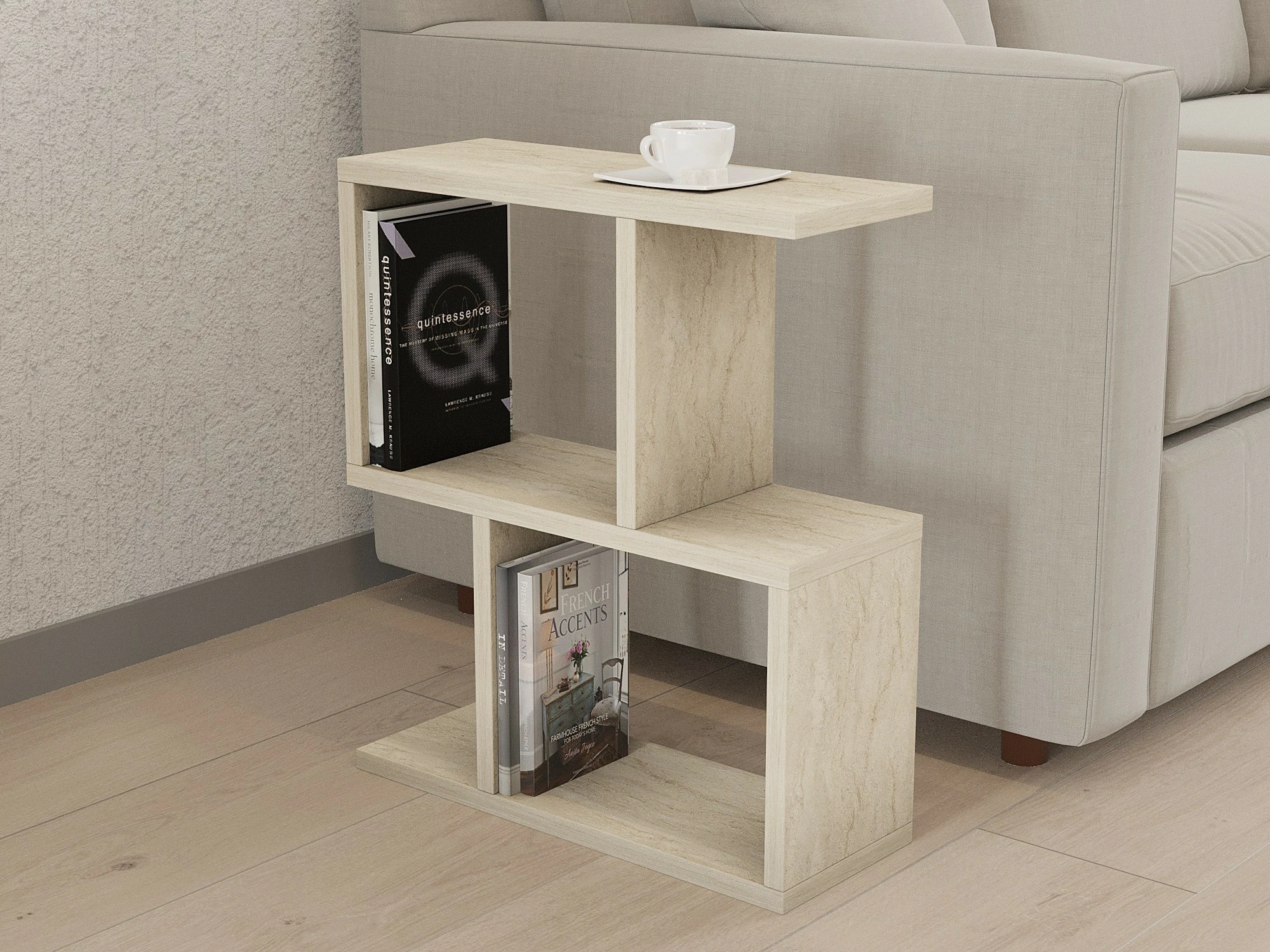 Tavolinë anësore Hanah Home, Zet - Travertin