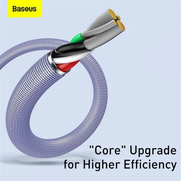 Kabllo USB-A në Lightning Baseus Crystal Shine 1.2 m 2.4A USB 2.0, vjollcë, 1 copë