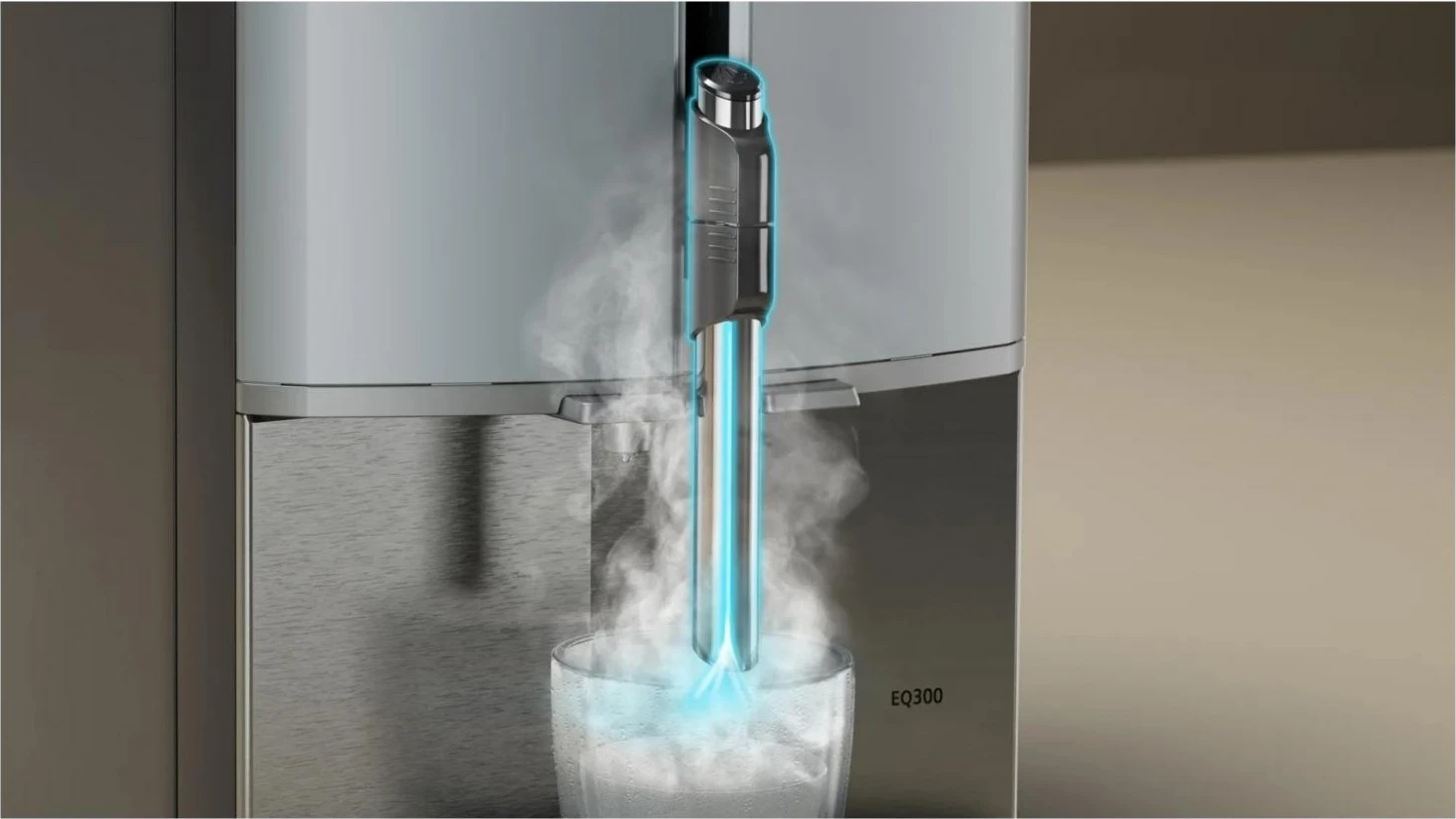 Makina e kafes Siemens EQ300 TF301E09, me regullim të gradës së bluarjes së kafes, e zezë