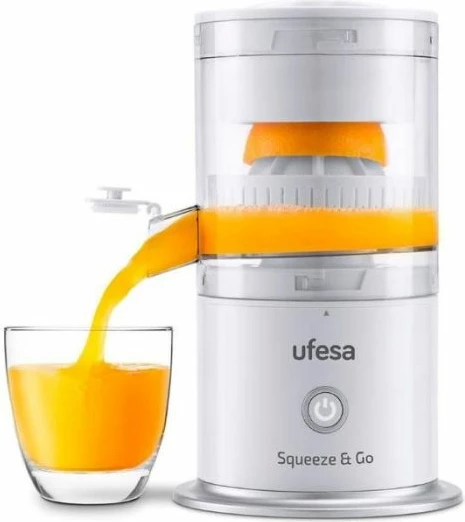 Shtrydhëse agrumesh UFESA Squeeze & Go 71205623, 45 W, 220 ml, USB-C, bateri 1500 mAh, e bardhë